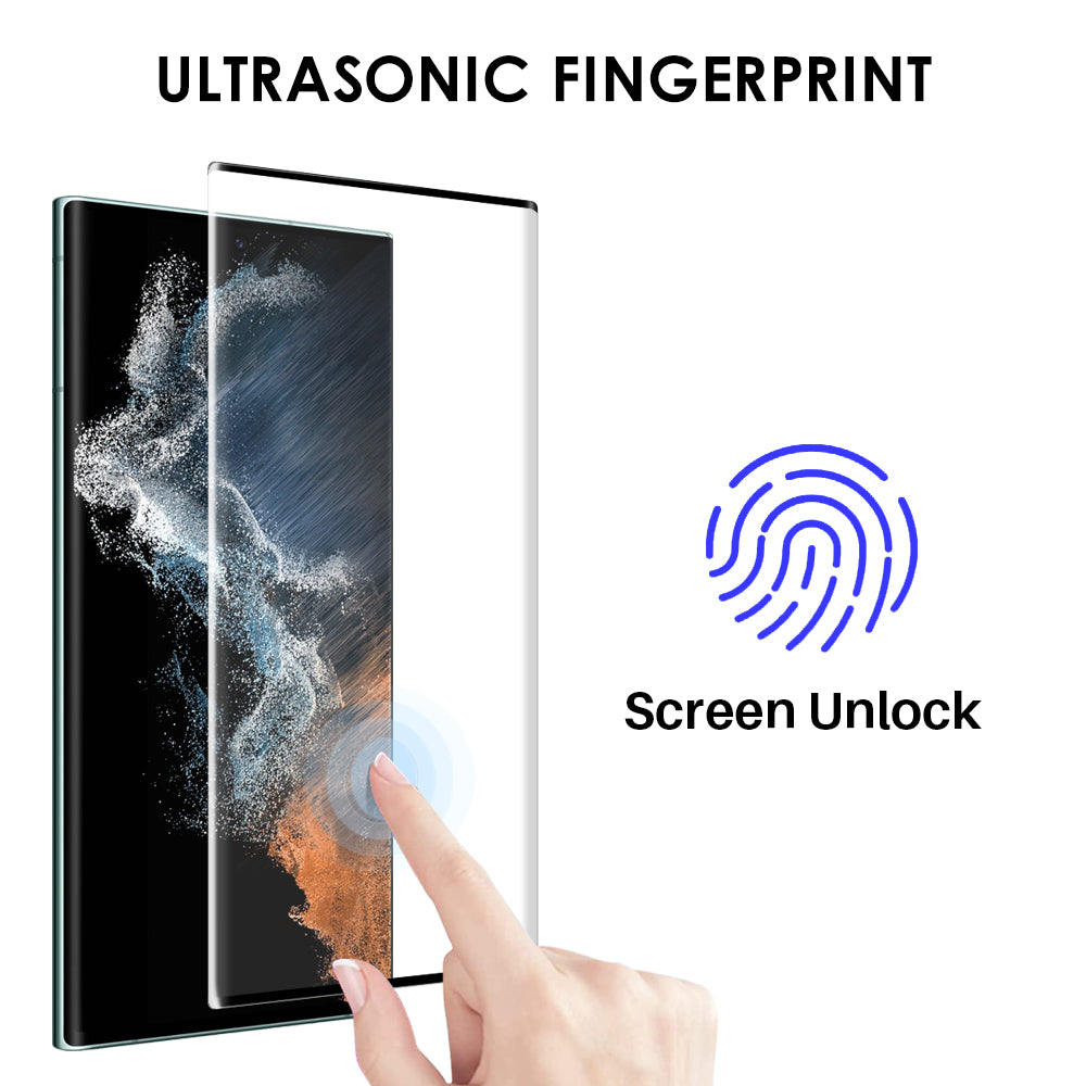 NORTHJO til Samsung Galaxy S22 Ultra 5G telefoncover TPU cover + 3D buet skærmbeskytter af hærdet glas NORTHJO til Samsung Galaxy S22 Ultra 5G telefoncover TPU cover + 3D buet skærmbeskytter af hærdet glas
